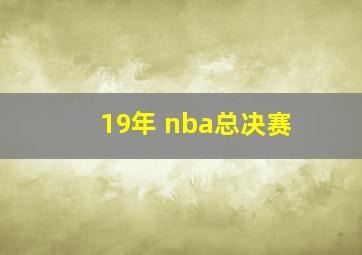 19年 nba总决赛